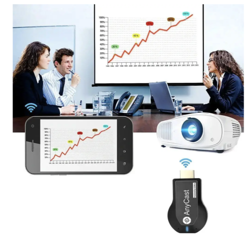 Бездротовий приймач AnyCast M9 Plus Wi‑Fi для ТВ, трансляція екрана зі смартфона (медіаплеєр)