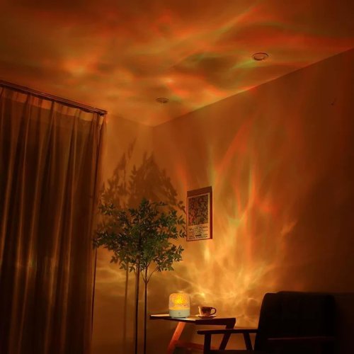 Проектор морських риб з колонкою для релаксу, настільний LED-світильник з пультом керування