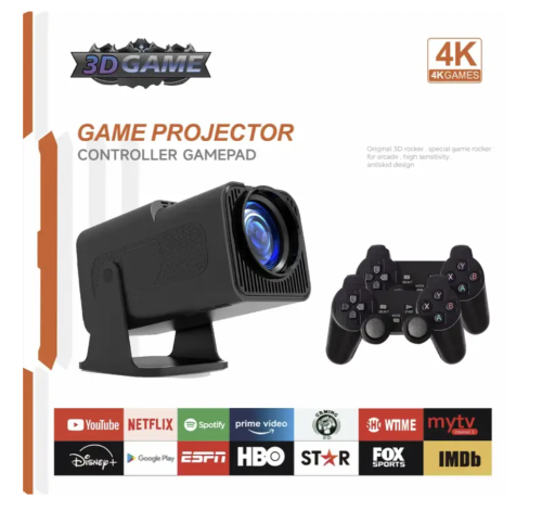 Смарт-проектор HY320 Max з іграми та 2 джойстиками для фільмів і геймінгу