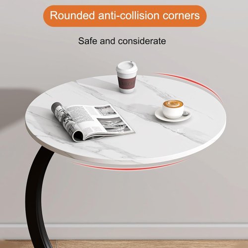 Приставний журнальний/кавовий столик C-подібний 64224 для дивана та ліжка