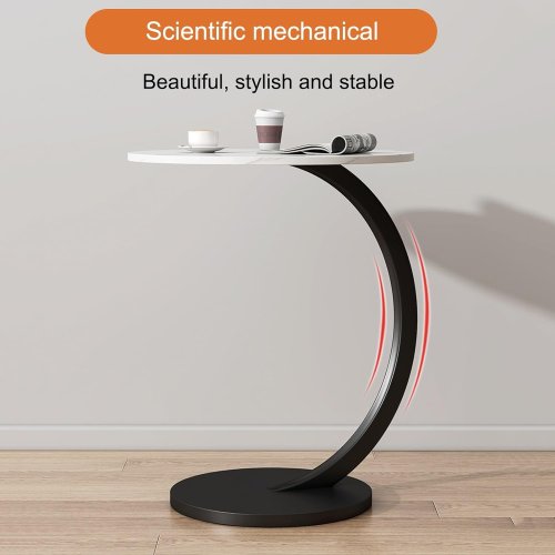 Приставний журнальний/кавовий столик C-подібний 64224 для дивана та ліжка