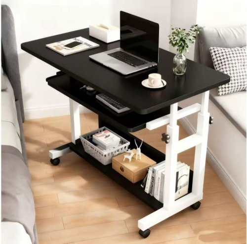 Регульований мобільний комп’ютерний стіл 1845 з висувною підставкою для клавіатури