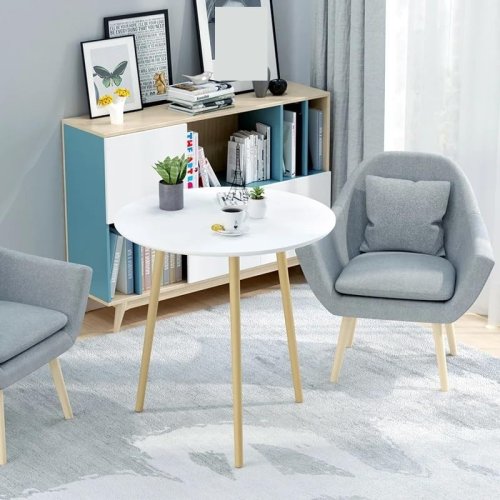 Круглий журнально-приставний столик 1201 для дому, обідній 40×40×55 см