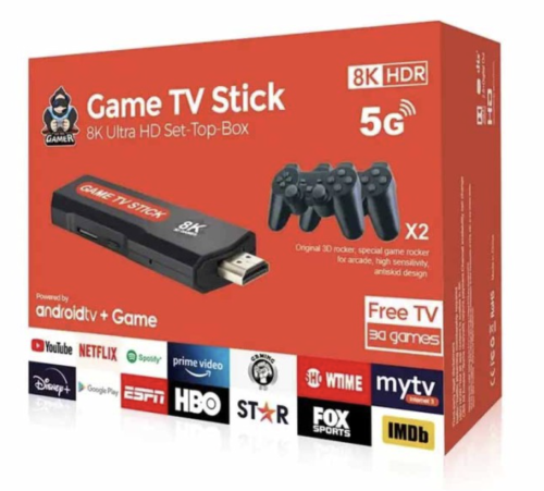 Ігрова консоль TV Game Stick X9 64GB, 30000 ігор, 2 бездротові джойстики