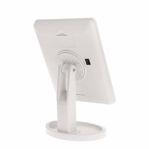 Квадратне настільне дзеркало для макіяжу з LED-підсвіткою та сенсорним керуванням Smart Touch