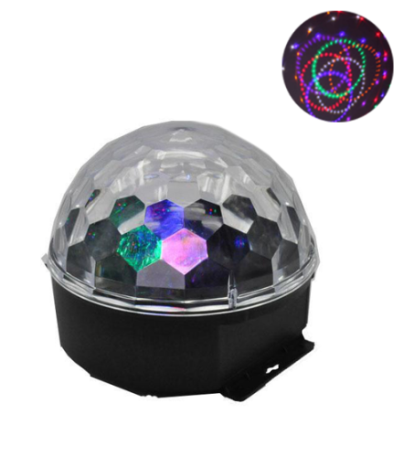 Світлодіодний диско-шар LED Magic Ball RGB, кольоромузика, пульт ДК для вечірок