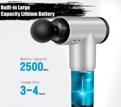 Портативний м’язовий масажер-пістолет Fascial Gun KH-320, ручний вібромасажер для фасцій