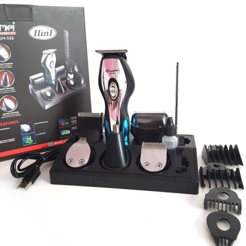 Набір для стрижки 10в1 Gemei GM-562: машинка-тример з насадками