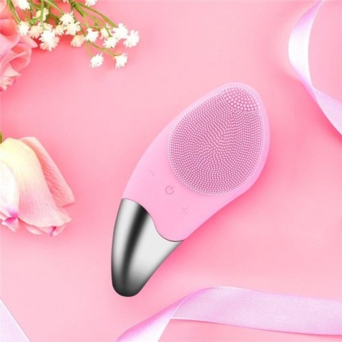 Силіконова електрична щітка Sonic Facial Brush з вібромасажем для очищення обличчя та тіла