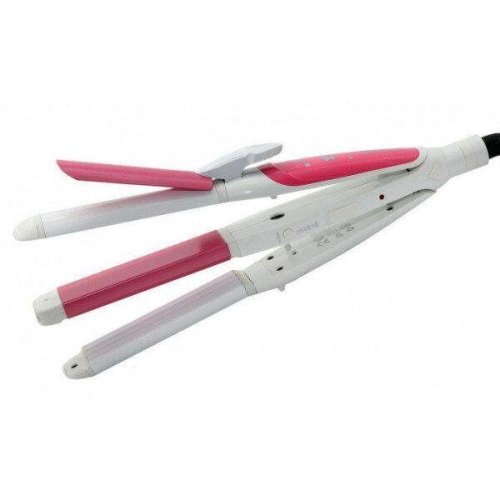 Праска-випрямляч для волосся Gemei GM-1960 2в1: гофре та плойка