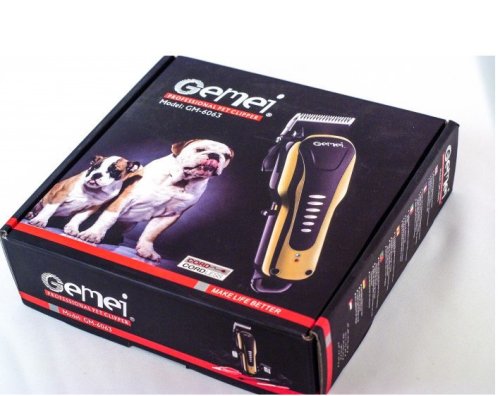 Бездротова машинка для стрижки тварин GEMEI PRO GM-6063 для вовни