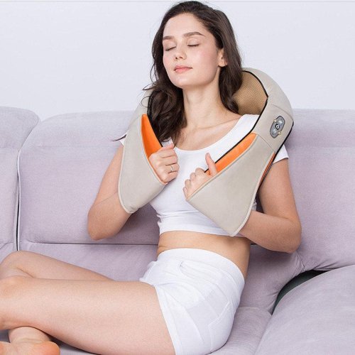 Роликовий масажер для шиї та спини з розминанням Massager of Neck Kneading