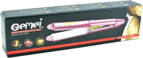 Випрямляч-плойка для волосся Gemei GM-2957 з керамічним покриттям