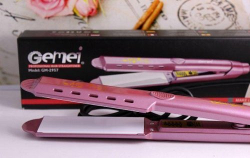 Випрямляч-плойка для волосся Gemei GM-2957 з керамічним покриттям