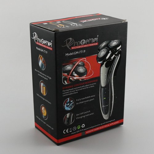 Акумуляторна електробритва Gemei GM-7719, бездротова, для сухого гоління