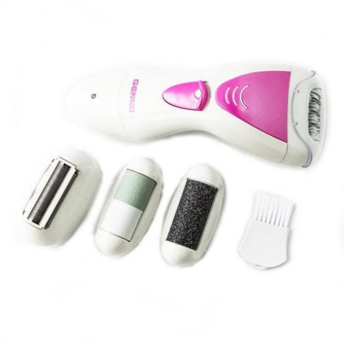 Жіночий епілятор Gemei GM-7006 4-в-1 з насадками для педикюру