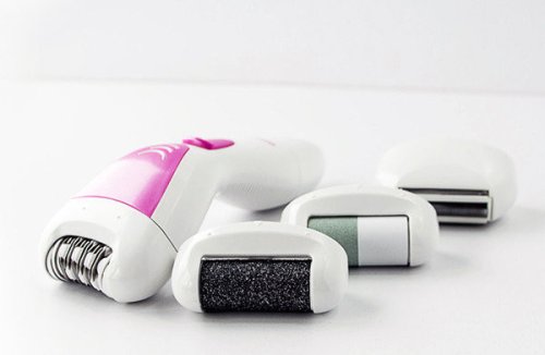 Жіночий епілятор Gemei GM-7006 4-в-1 з насадками для педикюру
