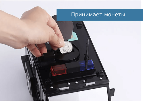 Дитячий сейф-скарбничка поліцейська машина CASH TRUCK з кодовим замком і відбитком пальця