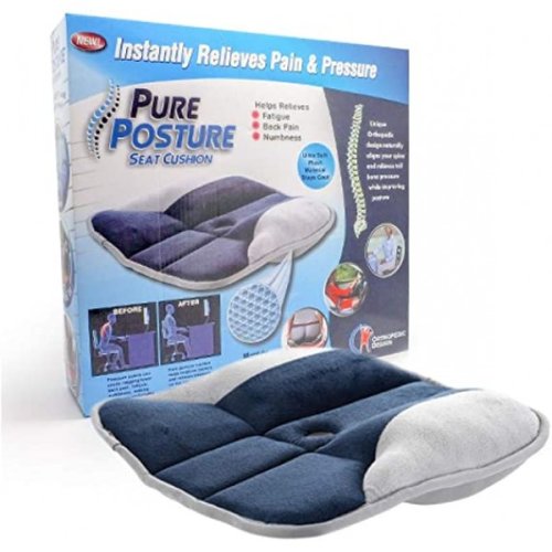 Ортопедична подушка WOW Pure Posture Memory Foam на стілець/автокрісло для розвантаження хребта
