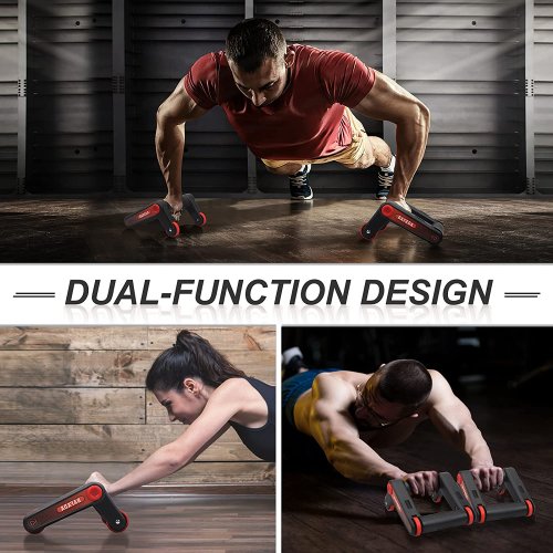 Ролери-упори Lutino Wheel для віджимань і преса, зміцнення м’язів усього тіла