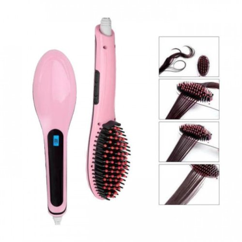 Електрощітка-випрямляч Fast Hair Straightener HQT-906 для укладки, LED-дисплей, регулятор температури