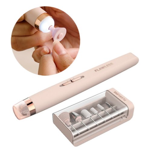 Портативний домашній фрезер для манікюру/педикюру Flawless Salon Nails, ручка + 5 насадок