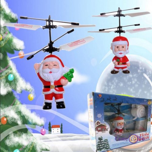 Літаюча іграшка Flying Santa — Санта Клаус (Дід Мороз), новорічний подарунок