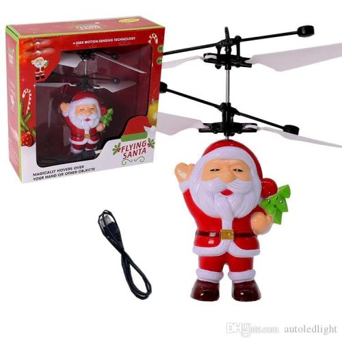 Літаюча іграшка Flying Santa — Санта Клаус (Дід Мороз), новорічний подарунок