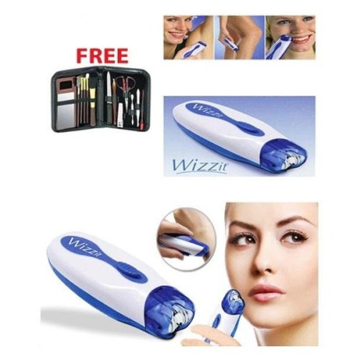 Електроепілятор Wizzit 2-в-1 для видалення волосся + манікюрний набір у чохлі (дорожній)