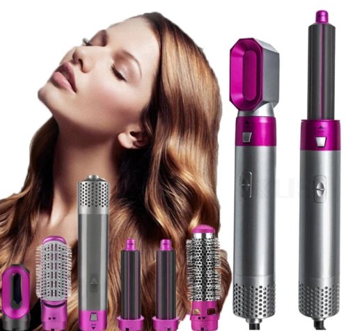 Повітряний мультистайлер Hot Air Styler 5-в-1: сушіння, випрямлення, обʼєм і локони з насадками