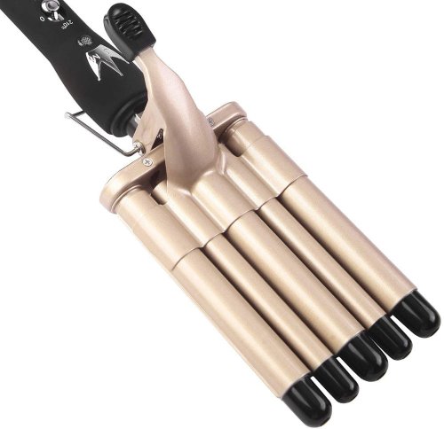 Плойка-щипці Gemei GM-2933 «5 хвиль» для локонів, керамічне покриття