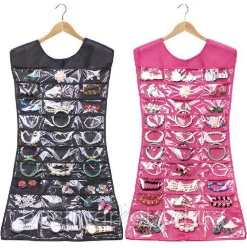 Двосторонній підвісний органайзер‑сукня для прикрас і аксесуарів, багатофункціональний