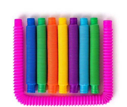 Антистрес-іграшка Pop Tube (поп туб): різнокольорові поп-труби Pop Tubes