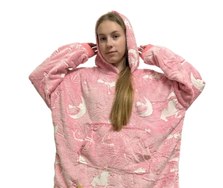 Дитяче худі-плед Stars Dream з капюшоном, люмінесцентне, світиться в темряві