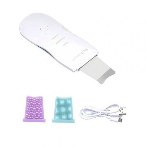 Портативний УЗ-скрабер MUYE 8815 для очищення, ліфтингу й тонізації обличчя, силікон. насадки, USB