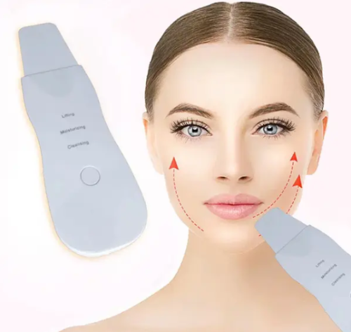 Портативний УЗ-скрабер MUYE 8815 для очищення, ліфтингу й тонізації обличчя, силікон. насадки, USB