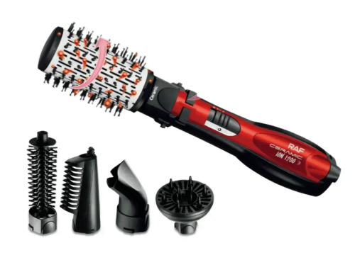 Фен-щітка RAF R416 Rotative Brush 5в1 з насадками для укладання, 1200 Вт