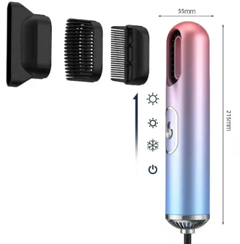 Портативний іонний фен COMMITMENT TO QUALITY: іонізація, відновлення волосся та швидке сушіння