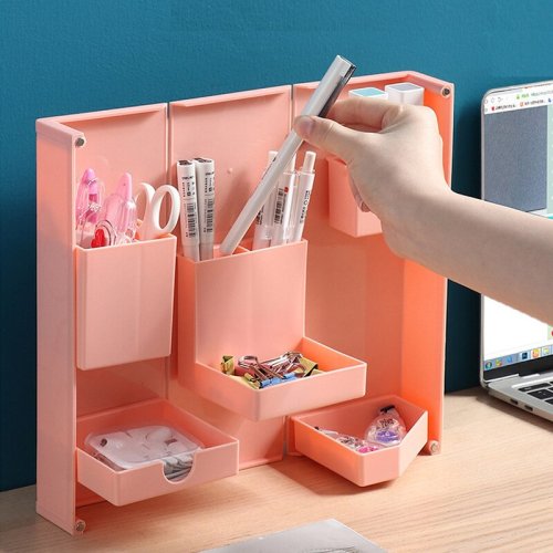 Складний настільний органайзер для канцелярії, косметики та аксесуарів