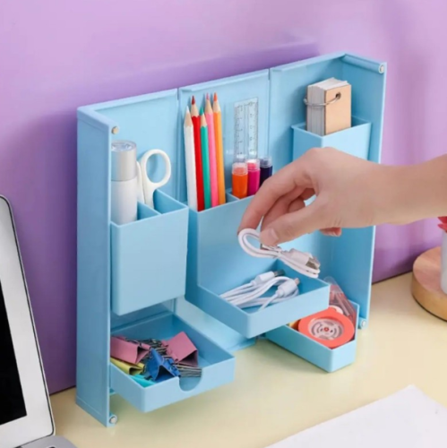 Складний настільний органайзер для канцелярії, косметики та аксесуарів