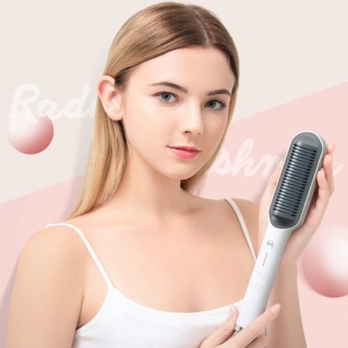 Розчіска-випрямляч Hair Straightener 909B: праска-щітка з турмаліном, 6 температурних режимів