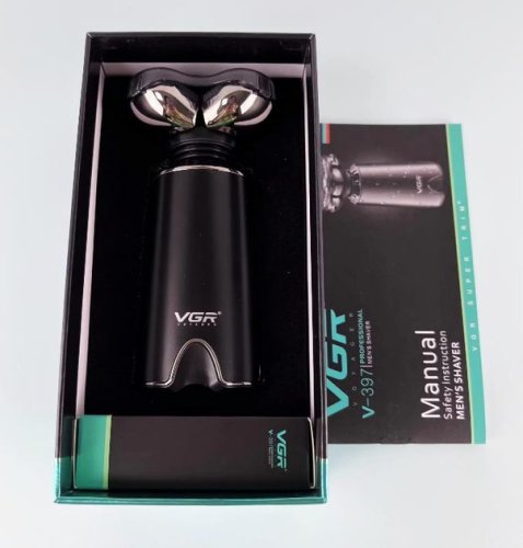Чоловіча акумуляторна електробритва VGR V-397: 5 голівок, водонепроникний корпус