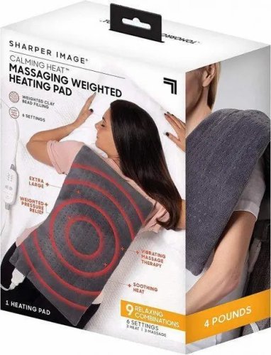 Електромасажна грілка‑підстилка MASSAGING WEIGHTED HEATING PAD для спини, флісова мінінакидка