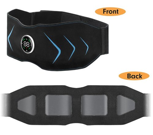 EMS+ міостимулятор‑пояс для преса з електроімпульсним масажем, USB‑зарядка