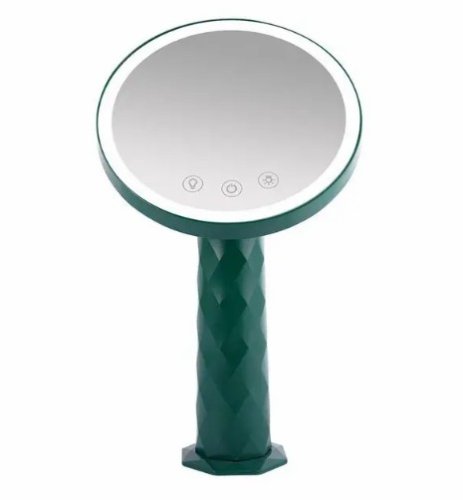 Дзеркало-нічник настільне кругле для макіяжу з LED підсвіткою, акумулятор 1200 mAh /17001