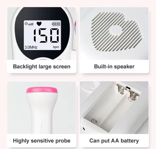 Фетальний допплер XL-1311 3,0 МГц: детектор серцебиття плоду для вагітних, на батарейках