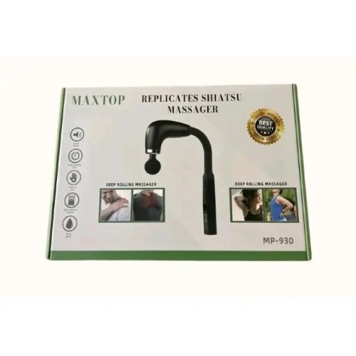 Перкусійний масажер MP-930 U-подібний для спини й тіла, 4 насадки