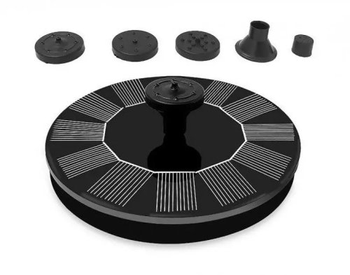 Сонячний фонтан-насос для саду та водойми: 6 насадок, еко-декор для ділянки