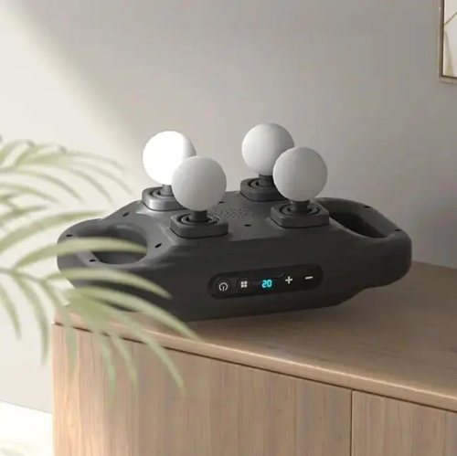 Електромасажер для шиї та спини MA562: 4 головки, дисплей, акумулятор 1500 мА·год