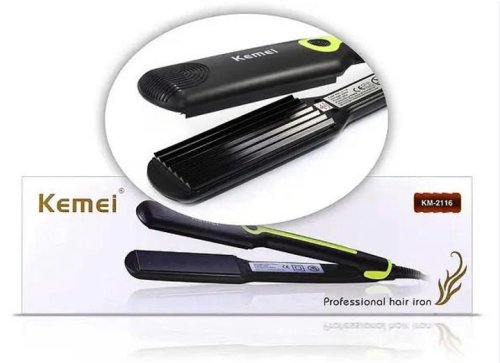 Плойка-гофре KEMEI KM-2116 — компактна для гофрування та укладки волосся